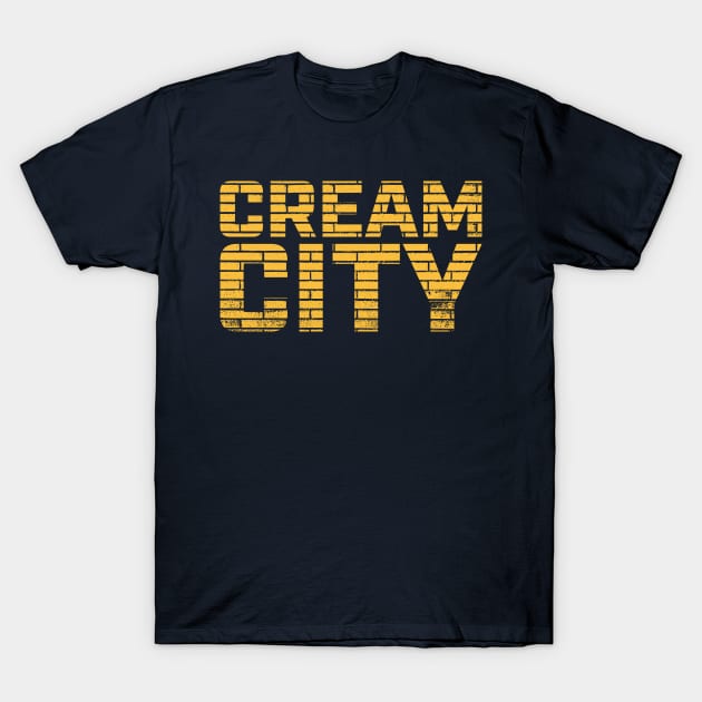 Milwaukee 'Cream City' Baseball Fan T-Shirt: Showcase Your Love for Milwaukee Baseball with Iconic Cream Brick Style! T-Shirt by CC0hort